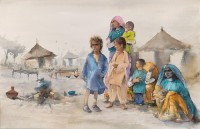 Momin Waseem, 14 x 21 Inch, Water Color on Paper, Figurative  Painting, AC-MW-046